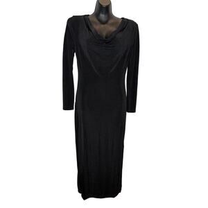 Band of the Free Annabelle Black Cowl Neck Midi Dress - Small
